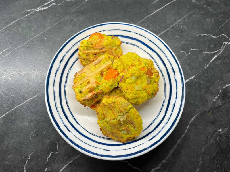 polpette di verdure impiattate