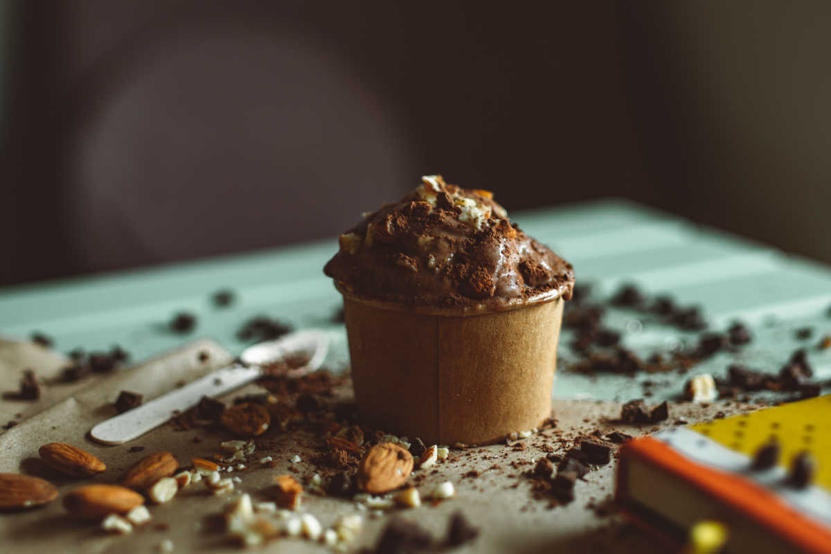 gelato al cioccolato proteico in coppetta
